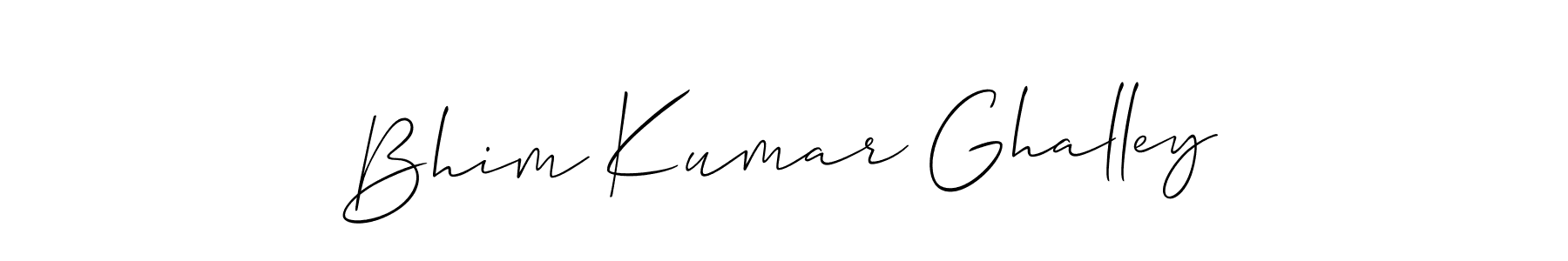 This is the best signature style for the Bhim Kumar Ghalley name. Also you like these signature font (Allison_Script). Mix name signature. Bhim Kumar Ghalley signature style 2 images and pictures png