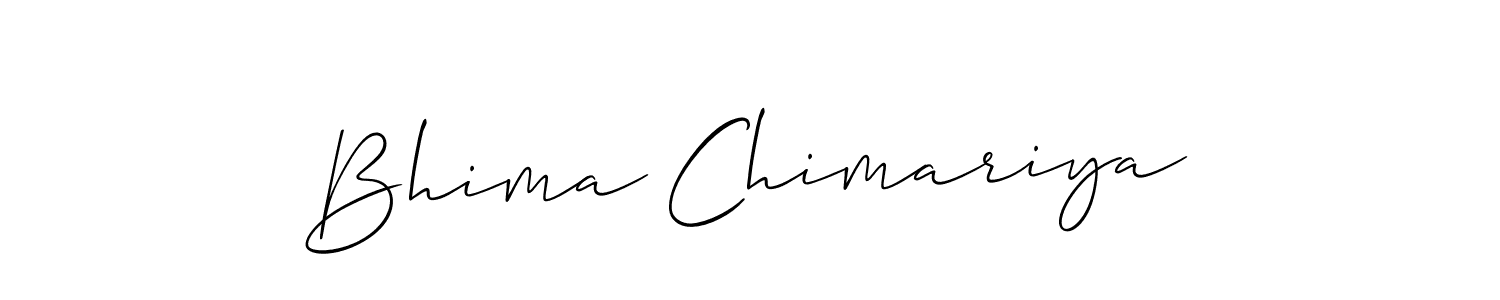 Design your own signature with our free online signature maker. With this signature software, you can create a handwritten (Allison_Script) signature for name Bhima Chimariya. Bhima Chimariya signature style 2 images and pictures png