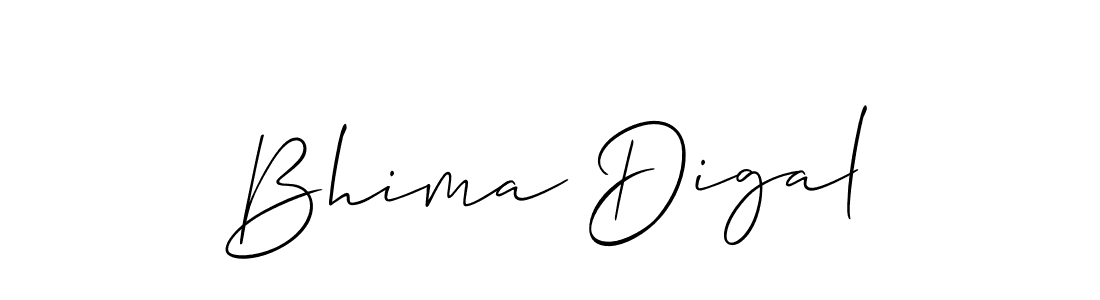 Design your own signature with our free online signature maker. With this signature software, you can create a handwritten (Allison_Script) signature for name Bhima Digal. Bhima Digal signature style 2 images and pictures png