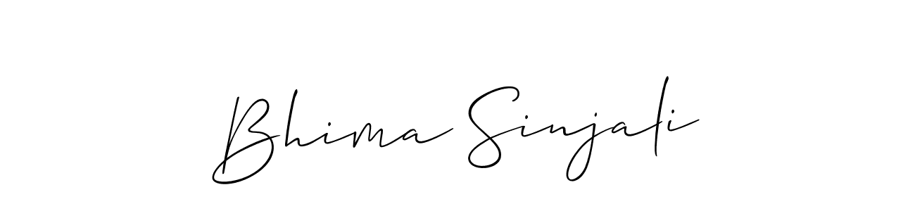 Make a beautiful signature design for name Bhima Sinjali. With this signature (Allison_Script) style, you can create a handwritten signature for free. Bhima Sinjali signature style 2 images and pictures png