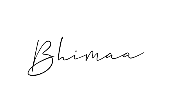 Create a beautiful signature design for name Bhimaa. With this signature (Allison_Script) fonts, you can make a handwritten signature for free. Bhimaa signature style 2 images and pictures png