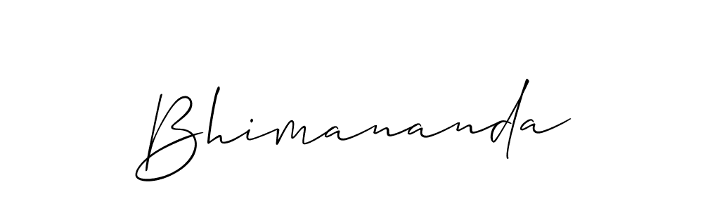 Also You can easily find your signature by using the search form. We will create Bhimananda name handwritten signature images for you free of cost using Allison_Script sign style. Bhimananda signature style 2 images and pictures png