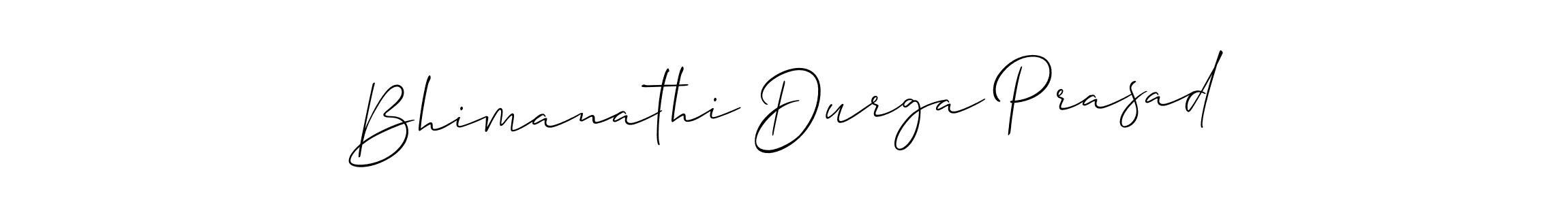 How to make Bhimanathi Durga Prasad signature? Allison_Script is a professional autograph style. Create handwritten signature for Bhimanathi Durga Prasad name. Bhimanathi Durga Prasad signature style 2 images and pictures png