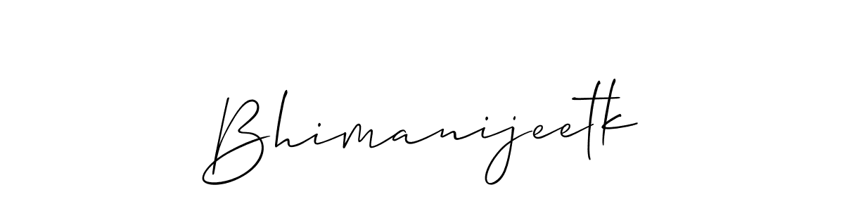 Allison_Script is a professional signature style that is perfect for those who want to add a touch of class to their signature. It is also a great choice for those who want to make their signature more unique. Get Bhimanijeetk name to fancy signature for free. Bhimanijeetk signature style 2 images and pictures png