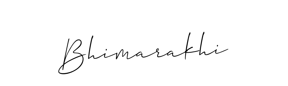 Make a beautiful signature design for name Bhimarakhi. With this signature (Allison_Script) style, you can create a handwritten signature for free. Bhimarakhi signature style 2 images and pictures png