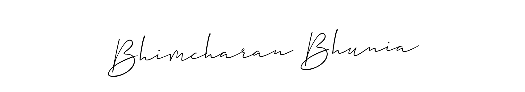 This is the best signature style for the Bhimcharan Bhunia name. Also you like these signature font (Allison_Script). Mix name signature. Bhimcharan Bhunia signature style 2 images and pictures png
