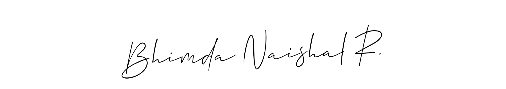 Bhimda Naishal R. stylish signature style. Best Handwritten Sign (Allison_Script) for my name. Handwritten Signature Collection Ideas for my name Bhimda Naishal R.. Bhimda Naishal R. signature style 2 images and pictures png