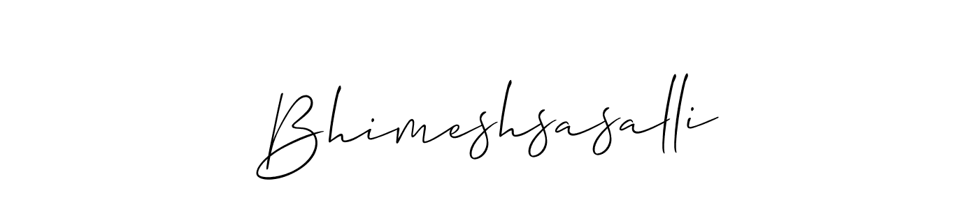 How to make Bhimeshsasalli name signature. Use Allison_Script style for creating short signs online. This is the latest handwritten sign. Bhimeshsasalli signature style 2 images and pictures png