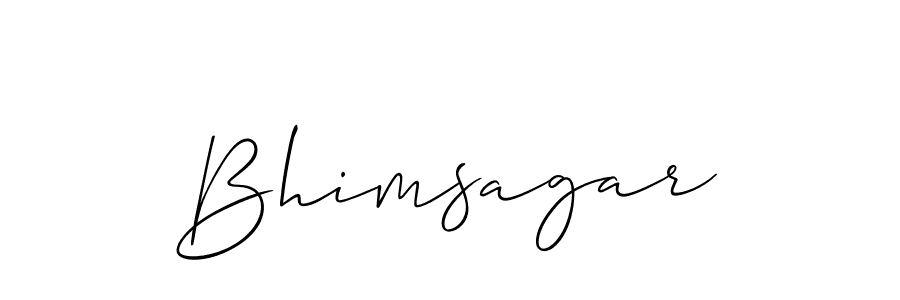 How to make Bhimsagar signature? Allison_Script is a professional autograph style. Create handwritten signature for Bhimsagar name. Bhimsagar signature style 2 images and pictures png