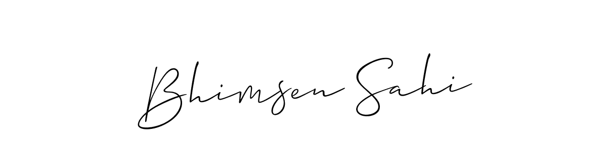 The best way (Allison_Script) to make a short signature is to pick only two or three words in your name. The name Bhimsen Sahi include a total of six letters. For converting this name. Bhimsen Sahi signature style 2 images and pictures png