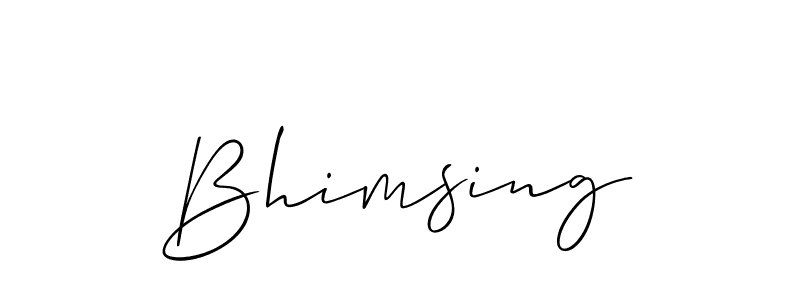 Design your own signature with our free online signature maker. With this signature software, you can create a handwritten (Allison_Script) signature for name Bhimsing. Bhimsing signature style 2 images and pictures png