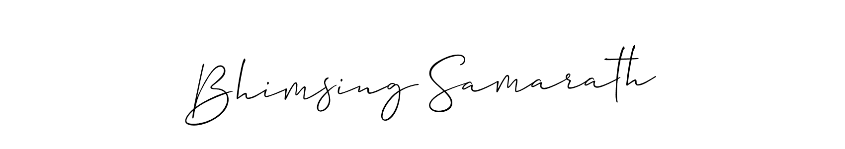 This is the best signature style for the Bhimsing Samarath name. Also you like these signature font (Allison_Script). Mix name signature. Bhimsing Samarath signature style 2 images and pictures png