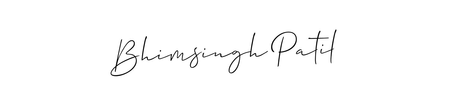 How to make Bhimsingh Patil name signature. Use Allison_Script style for creating short signs online. This is the latest handwritten sign. Bhimsingh Patil signature style 2 images and pictures png