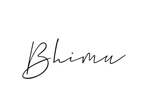 Use a signature maker to create a handwritten signature online. With this signature software, you can design (Allison_Script) your own signature for name Bhimu. Bhimu signature style 2 images and pictures png
