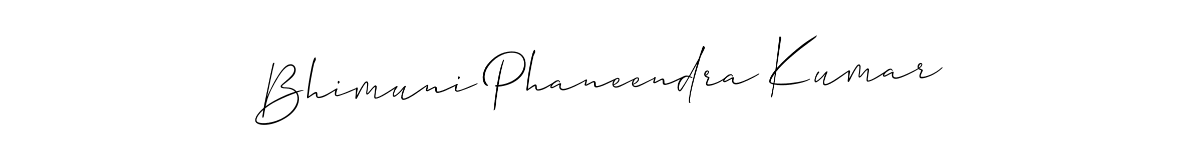 Also You can easily find your signature by using the search form. We will create Bhimuni Phaneendra Kumar name handwritten signature images for you free of cost using Allison_Script sign style. Bhimuni Phaneendra Kumar signature style 2 images and pictures png