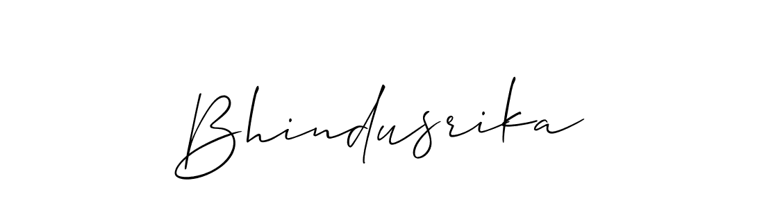 The best way (Allison_Script) to make a short signature is to pick only two or three words in your name. The name Bhindusrika include a total of six letters. For converting this name. Bhindusrika signature style 2 images and pictures png