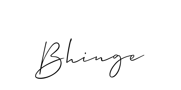 Bhinge stylish signature style. Best Handwritten Sign (Allison_Script) for my name. Handwritten Signature Collection Ideas for my name Bhinge. Bhinge signature style 2 images and pictures png