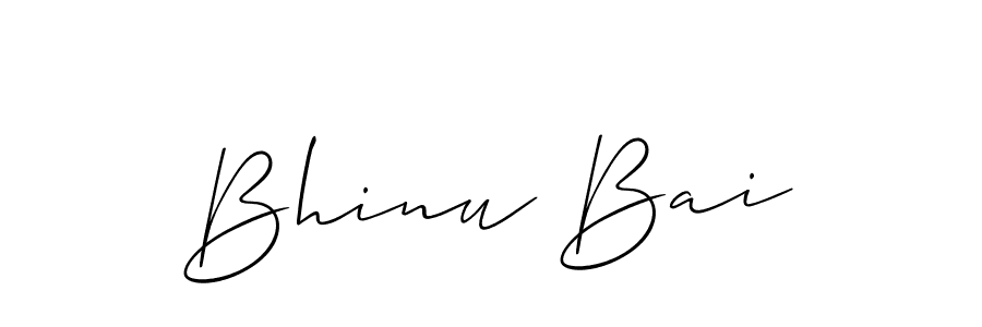 Also You can easily find your signature by using the search form. We will create Bhinu Bai name handwritten signature images for you free of cost using Allison_Script sign style. Bhinu Bai signature style 2 images and pictures png