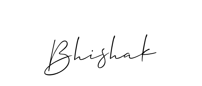 if you are searching for the best signature style for your name Bhishak. so please give up your signature search. here we have designed multiple signature styles  using Allison_Script. Bhishak signature style 2 images and pictures png