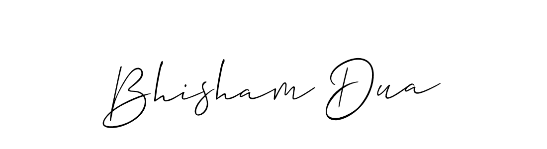 Create a beautiful signature design for name Bhisham Dua. With this signature (Allison_Script) fonts, you can make a handwritten signature for free. Bhisham Dua signature style 2 images and pictures png