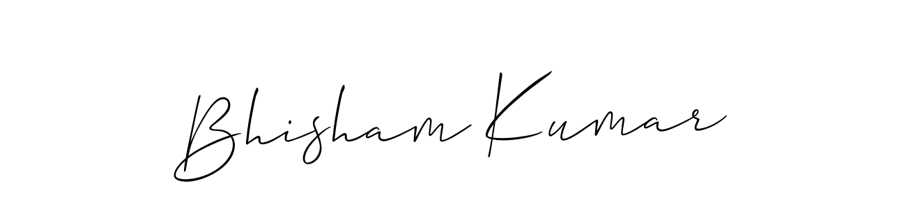 Create a beautiful signature design for name Bhisham Kumar. With this signature (Allison_Script) fonts, you can make a handwritten signature for free. Bhisham Kumar signature style 2 images and pictures png