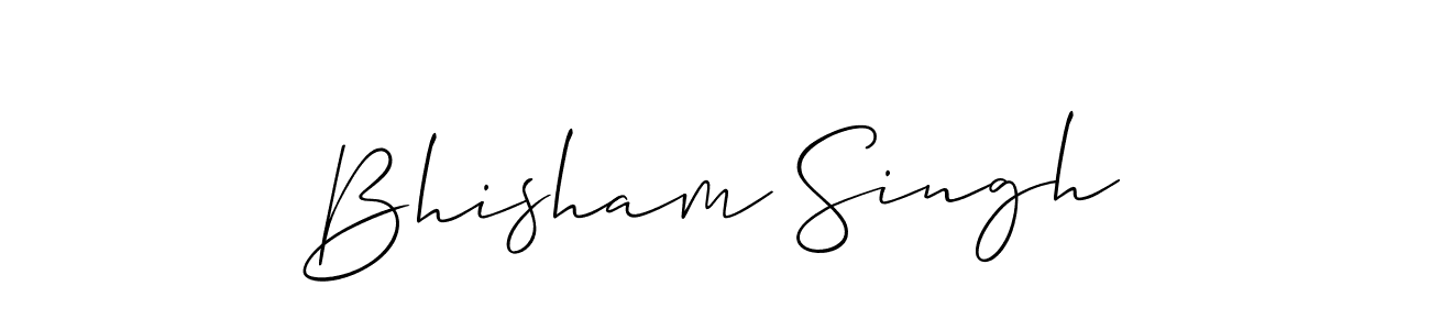 How to make Bhisham Singh name signature. Use Allison_Script style for creating short signs online. This is the latest handwritten sign. Bhisham Singh signature style 2 images and pictures png