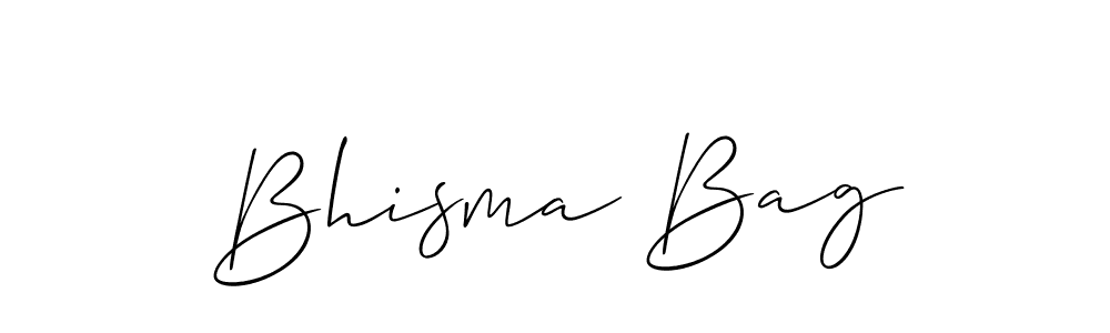 Design your own signature with our free online signature maker. With this signature software, you can create a handwritten (Allison_Script) signature for name Bhisma Bag. Bhisma Bag signature style 2 images and pictures png