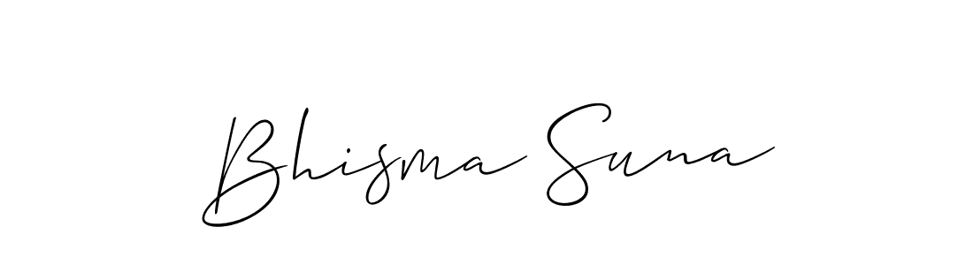 It looks lik you need a new signature style for name Bhisma Suna. Design unique handwritten (Allison_Script) signature with our free signature maker in just a few clicks. Bhisma Suna signature style 2 images and pictures png