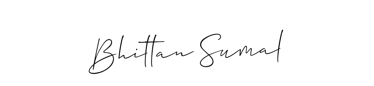 Similarly Allison_Script is the best handwritten signature design. Signature creator online .You can use it as an online autograph creator for name Bhittan Sumal. Bhittan Sumal signature style 2 images and pictures png