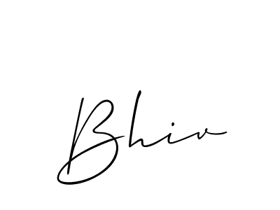 Best and Professional Signature Style for Bhiv. Allison_Script Best Signature Style Collection. Bhiv signature style 2 images and pictures png