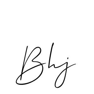 Make a beautiful signature design for name Bhj. With this signature (Allison_Script) style, you can create a handwritten signature for free. Bhj signature style 2 images and pictures png