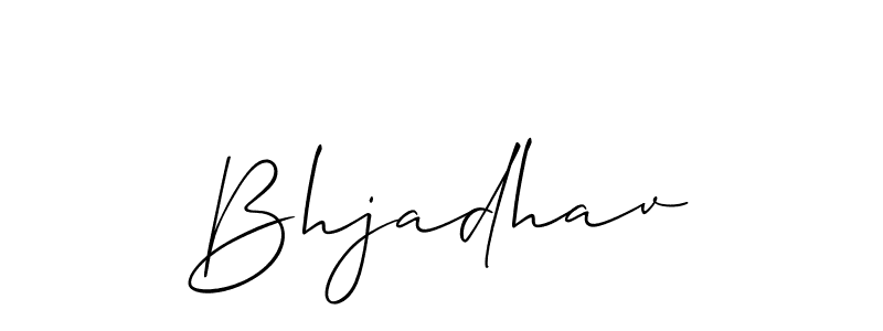 Also we have Bhjadhav name is the best signature style. Create professional handwritten signature collection using Allison_Script autograph style. Bhjadhav signature style 2 images and pictures png