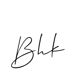 You should practise on your own different ways (Allison_Script) to write your name (Bhk) in signature. don't let someone else do it for you. Bhk signature style 2 images and pictures png