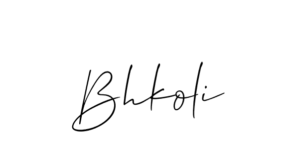 The best way (Allison_Script) to make a short signature is to pick only two or three words in your name. The name Bhkoli include a total of six letters. For converting this name. Bhkoli signature style 2 images and pictures png