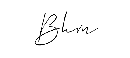 Discover the perfect balance of readability and style for Bhm with Allison_Script font. Create your dream signature today. Bhm signature style 2 images and pictures png