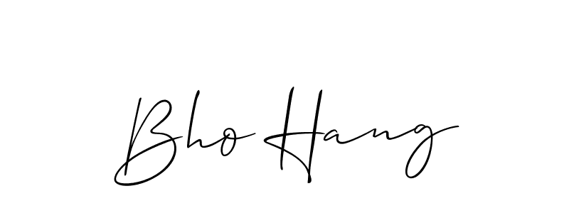 Create a beautiful signature design for name Bho Hang. With this signature (Allison_Script) fonts, you can make a handwritten signature for free. Bho Hang signature style 2 images and pictures png