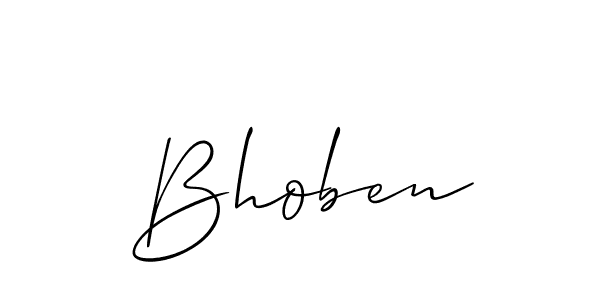 if you are searching for the best signature style for your name Bhoben. so please give up your signature search. here we have designed multiple signature styles  using Allison_Script. Bhoben signature style 2 images and pictures png