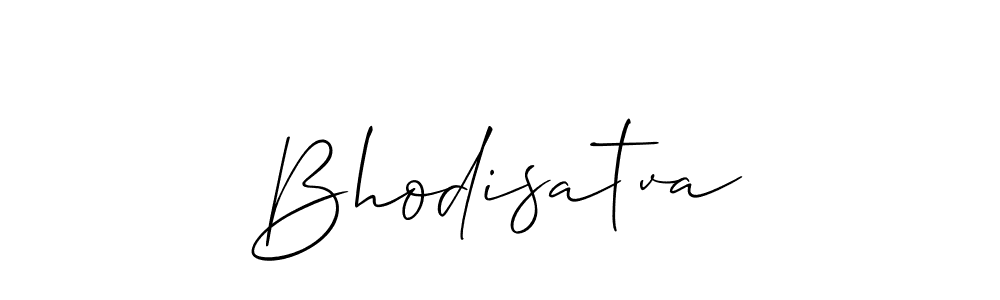 Use a signature maker to create a handwritten signature online. With this signature software, you can design (Allison_Script) your own signature for name Bhodisatva. Bhodisatva signature style 2 images and pictures png