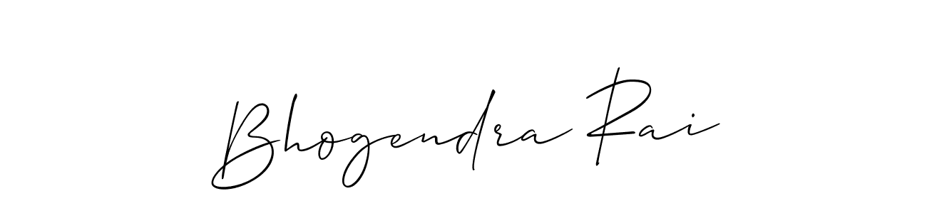 Create a beautiful signature design for name Bhogendra Rai. With this signature (Allison_Script) fonts, you can make a handwritten signature for free. Bhogendra Rai signature style 2 images and pictures png