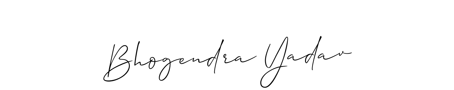 How to make Bhogendra Yadav signature? Allison_Script is a professional autograph style. Create handwritten signature for Bhogendra Yadav name. Bhogendra Yadav signature style 2 images and pictures png