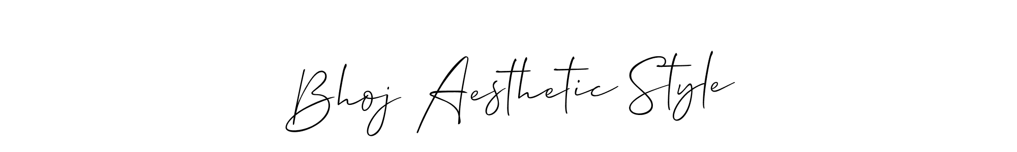 Also You can easily find your signature by using the search form. We will create Bhoj Aesthetic Style name handwritten signature images for you free of cost using Allison_Script sign style. Bhoj Aesthetic Style signature style 2 images and pictures png