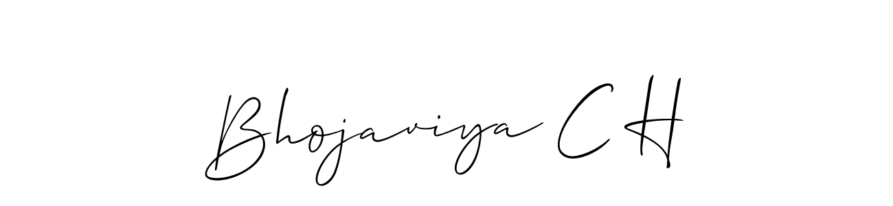 Design your own signature with our free online signature maker. With this signature software, you can create a handwritten (Allison_Script) signature for name Bhojaviya C H. Bhojaviya C H signature style 2 images and pictures png