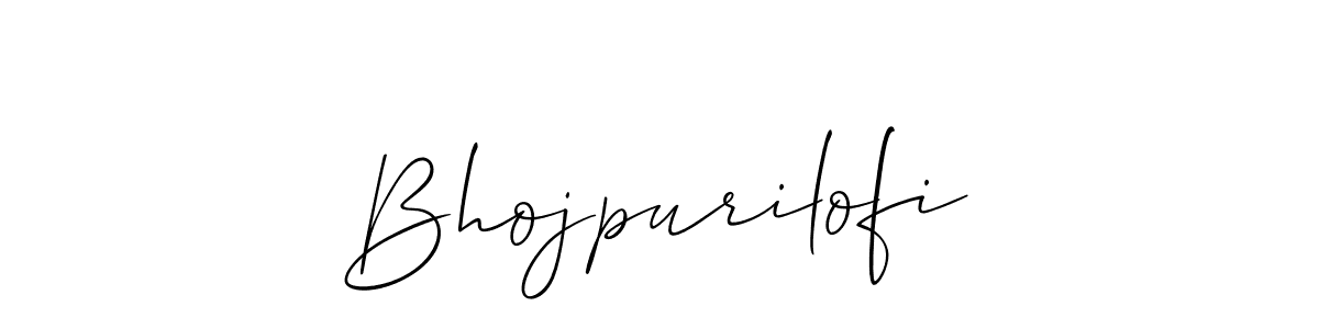 How to make Bhojpurilofi signature? Allison_Script is a professional autograph style. Create handwritten signature for Bhojpurilofi name. Bhojpurilofi signature style 2 images and pictures png