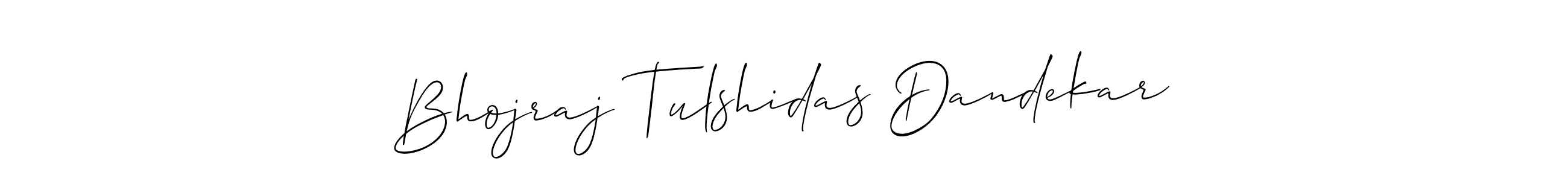 Create a beautiful signature design for name Bhojraj Tulshidas Dandekar. With this signature (Allison_Script) fonts, you can make a handwritten signature for free. Bhojraj Tulshidas Dandekar signature style 2 images and pictures png