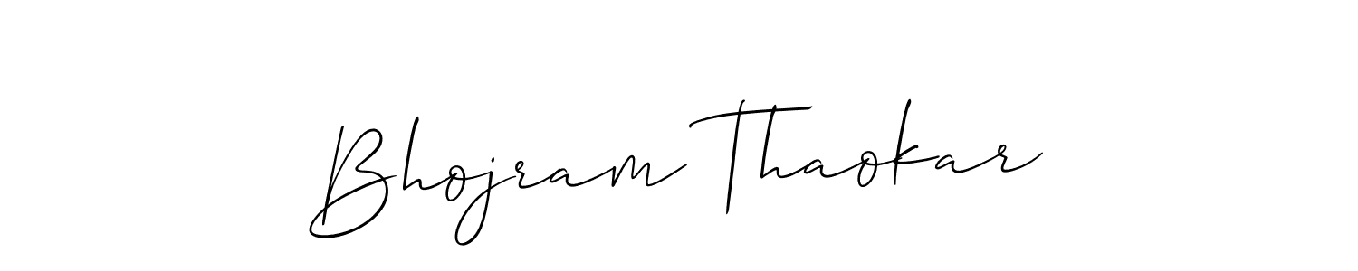 Also You can easily find your signature by using the search form. We will create Bhojram Thaokar name handwritten signature images for you free of cost using Allison_Script sign style. Bhojram Thaokar signature style 2 images and pictures png