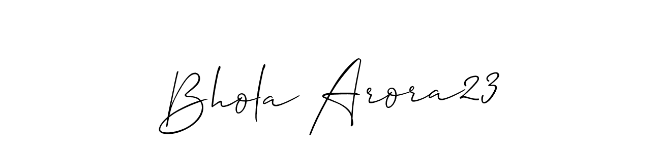 Check out images of Autograph of Bhola Arora23 name. Actor Bhola Arora23 Signature Style. Allison_Script is a professional sign style online. Bhola Arora23 signature style 2 images and pictures png