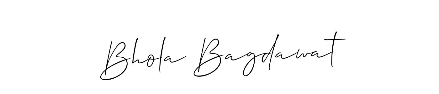if you are searching for the best signature style for your name Bhola Bagdawat. so please give up your signature search. here we have designed multiple signature styles  using Allison_Script. Bhola Bagdawat signature style 2 images and pictures png