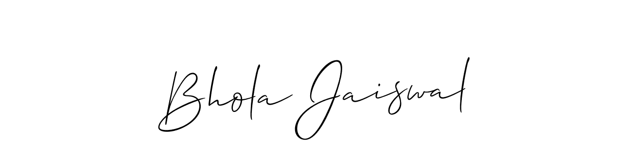 Also You can easily find your signature by using the search form. We will create Bhola Jaiswal name handwritten signature images for you free of cost using Allison_Script sign style. Bhola Jaiswal signature style 2 images and pictures png