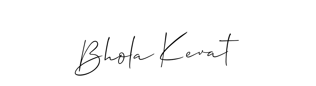 Also we have Bhola Kevat name is the best signature style. Create professional handwritten signature collection using Allison_Script autograph style. Bhola Kevat signature style 2 images and pictures png