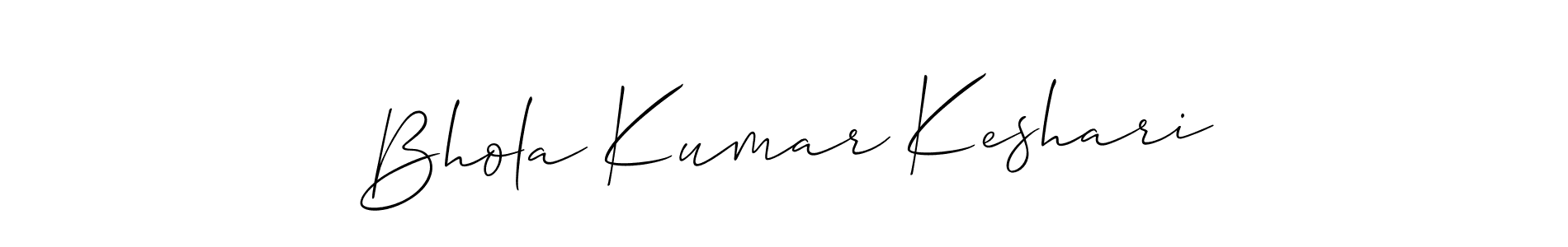 Create a beautiful signature design for name Bhola Kumar Keshari. With this signature (Allison_Script) fonts, you can make a handwritten signature for free. Bhola Kumar Keshari signature style 2 images and pictures png